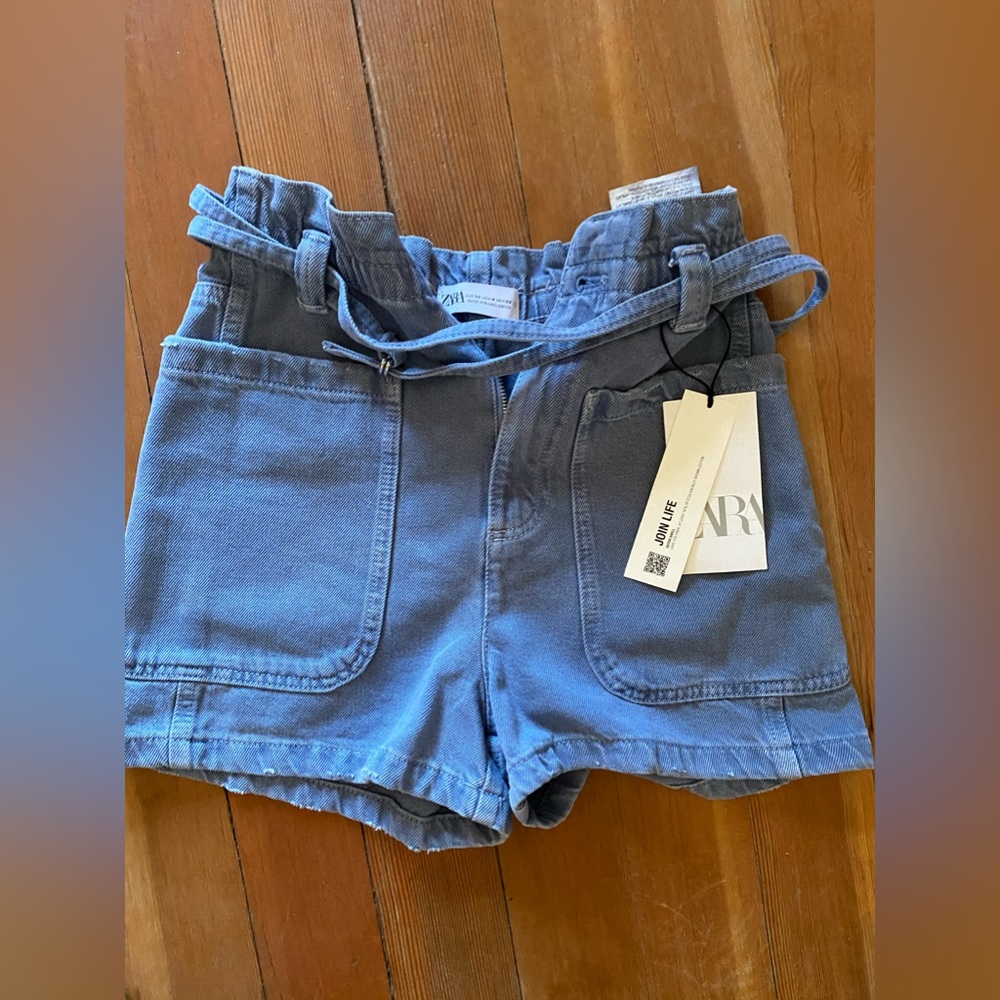 PAPERBAG DENIM SHORTS